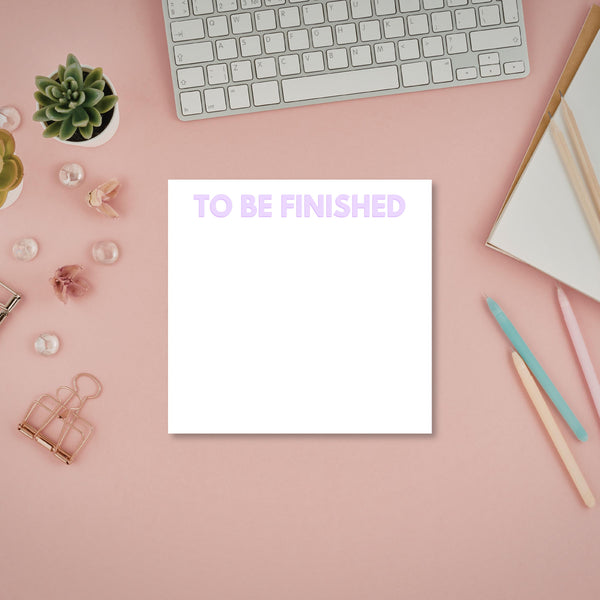 Needlepoint Gift Notepad | "To Be Finished" Funny Stitching Gift | Needlepoint Lover Notepad | Tear-Off Project Pad | Gift for Needlepointer