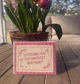 Needlepoint Birthday Cards Pack of 6 | Funny Stitching Birthday Card Set | Gift for Needlepointer | Birthday Cards for Stitchers