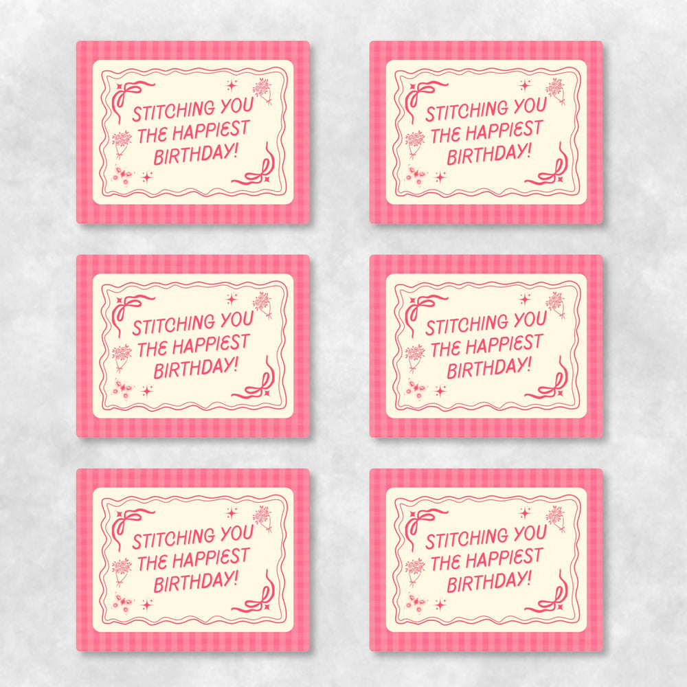 Needlepoint Birthday Cards Pack of 6 | Funny Stitching Birthday Card Set | Gift for Needlepointer | Birthday Cards for Stitchers