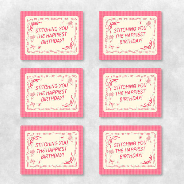 Needlepoint Birthday Cards Pack of 6 | Funny Stitching Birthday Card Set | Gift for Needlepointer | Birthday Cards for Stitchers