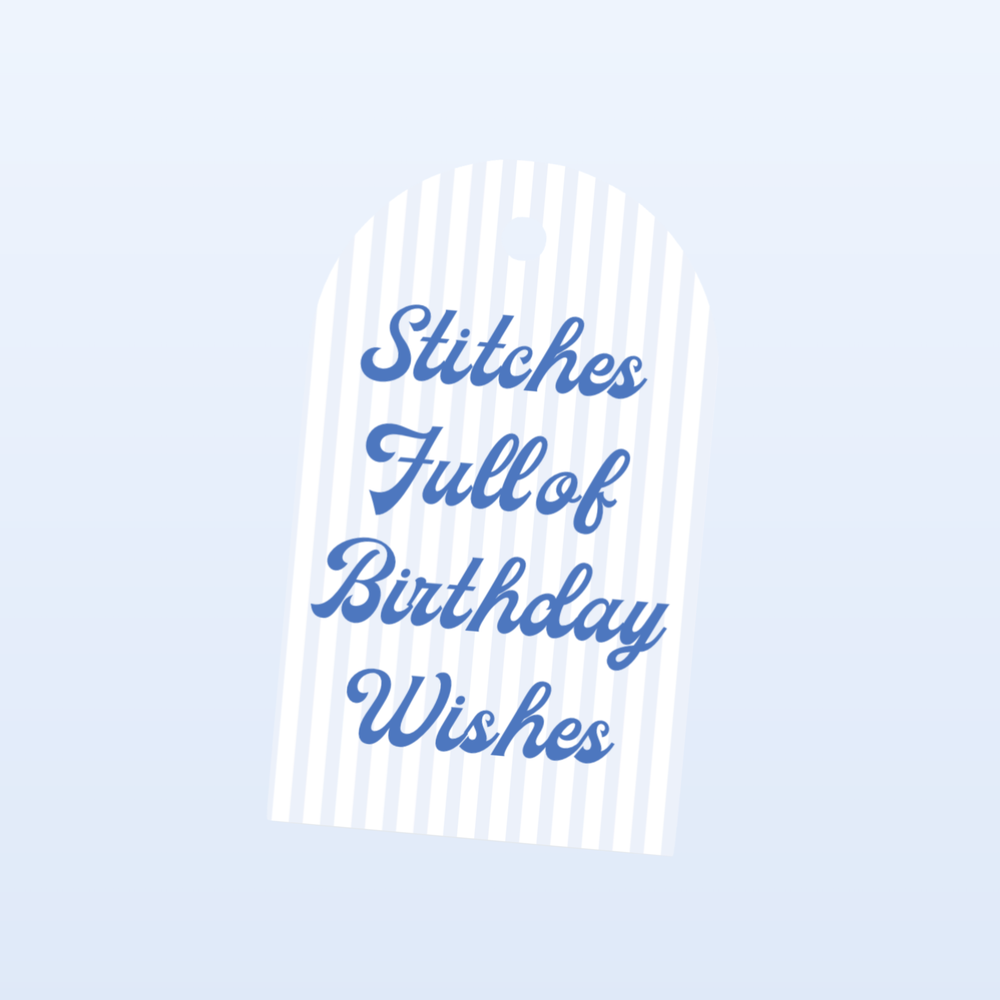 "Stitches Full of Wishes" Gift Tag Set