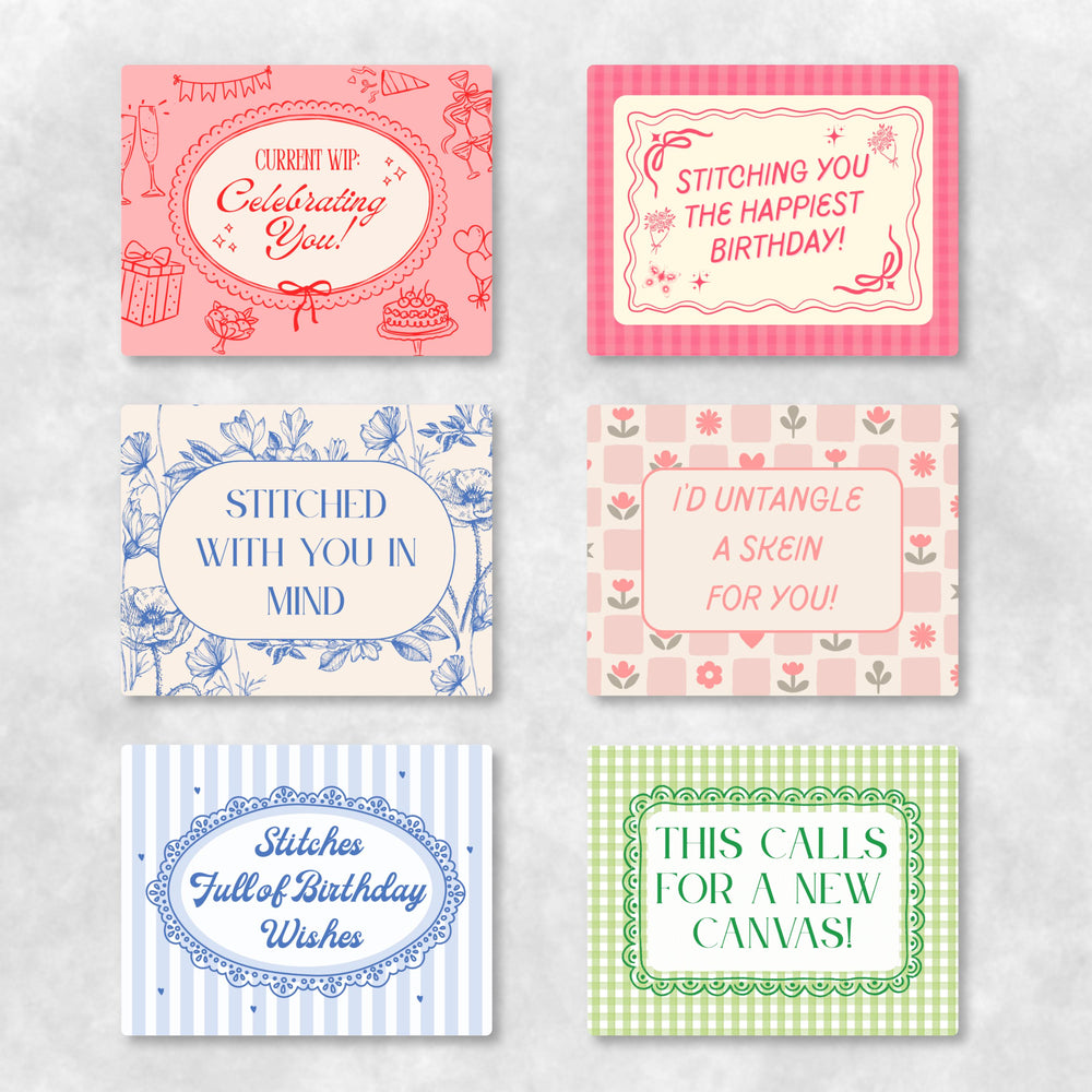 Needlepoint Greeting Card Set | Complete Collection of 6 Designs | Gift for Needlepointer | Assorted Cards | Needlepoint Lover Gift