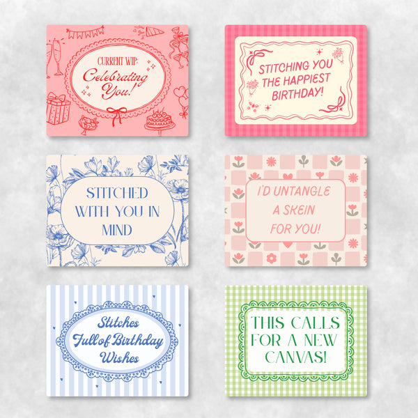 Needlepoint Greeting Card Set | Complete Collection of 6 Designs | Gift for Needlepointer | Assorted Cards | Needlepoint Lover Gift