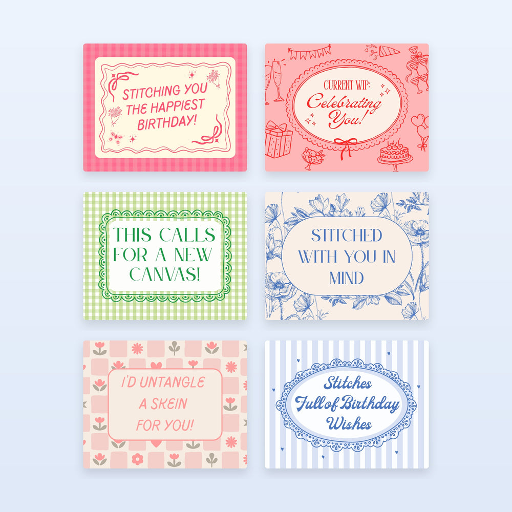 Needlepoint Greeting Card Collection (Set of 6)