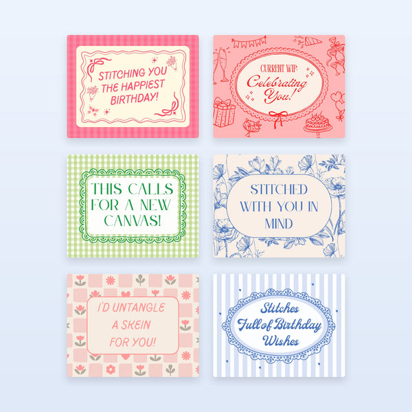 Needlepoint Greeting Card Collection (Set of 6)